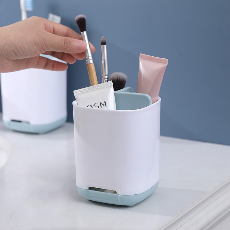 New Kitchen Cleaning Brush Soap Storage Rack Bathroom Toothpaste Washing Set Electric Toothbrush Bathroom Storage - Image 3