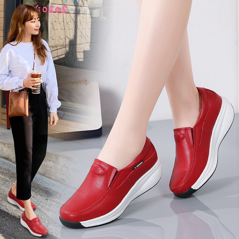 Cross-Border Platform Shoes for Women 2024 Spring and Summer New Slip-on Low-Cut Loafers Rocking Shoes Versatile Single-Layer Shoes Women - 图片 14