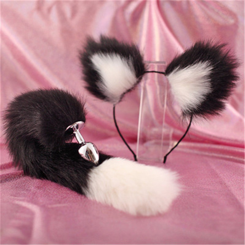 Cute ears Headbands with Fox / Rabbit Tail Metal Butt Anal Plug Erotic Cosplay Accessories Adult Sex Toys for Couples - Image 4