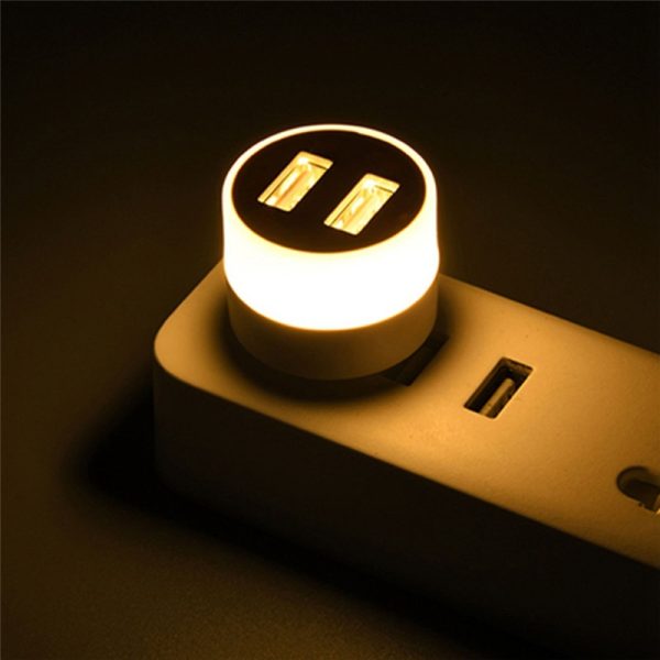 USB Plug Lamp Computer Mobile Power Charging USB Small Book Lamps LED Eye Protection Reading Light Small Round Light Night Light - Image 3