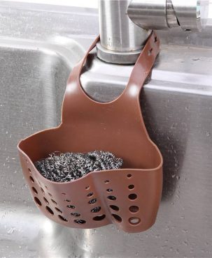 Sink Drain Rack Shelf Sponge Storage Holder Hang Sink Basket Bag Soap Dish Drainer Kitchen Organizer Gadget Bathroom Accessories