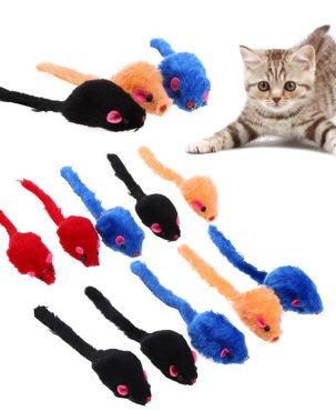 10pcs/lot Mini Colorful Cat Toys Plush False Mouse Toys for Cats Kitten Animal Funny Playing Pet Cat Products Cat supplies New