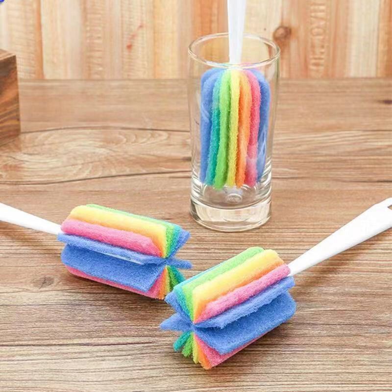 Kitchen Cleaning Tool Sponge Brush For Wineglass Bottle Coffee Tea Glass Cup - 图片 5