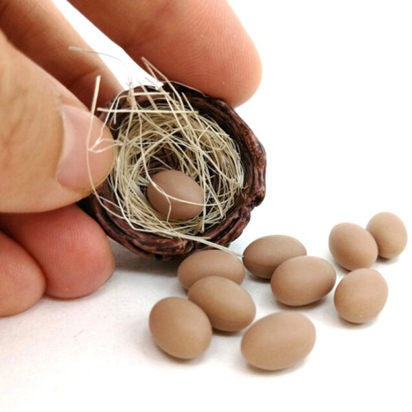 10pcs Mini Egg with Basket Kitchen Food 1/12 1/6 Dollhouse Miniature Accessories