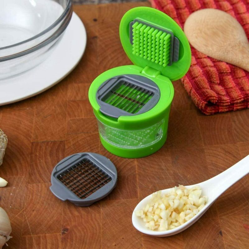 Garlic Chopper Press Stainless Steel Mini Chopper Kitchen Accessories Multipurpo - 图片 4