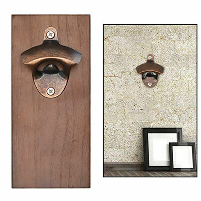 Kitchen Beer Bottle Opener Rustic Cast Iron Wall Mounted Open Tool Vintage Style - Image 4