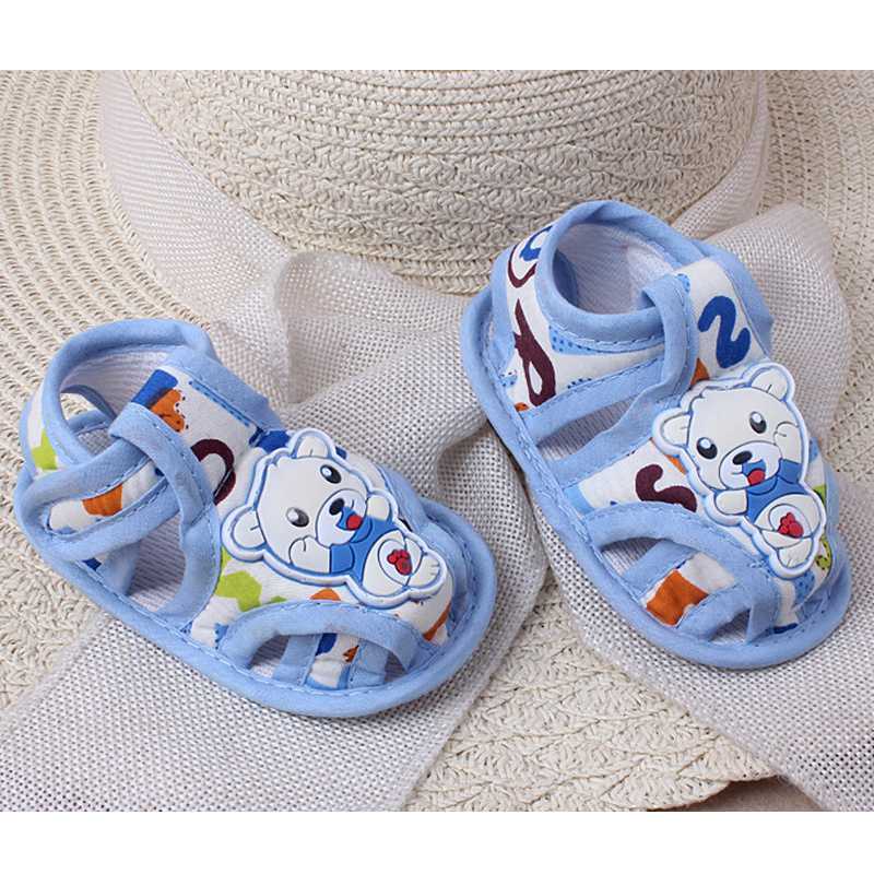 0-1 Years Old Summer New Cartoon Bear Baby's Shoes Cloth Soft Bottom Toddler Sandals Baby Shoes - Image 4