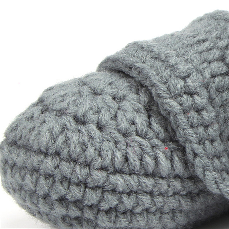 Fashion Comfortable Buckle Baby Shoes Handmade Knitting Crochet Booties Crib Walk Shoes for Infants Toddlers - Image 4