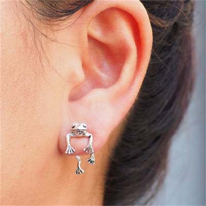 New Funny Frog Earrings Female European And American Fashion Creative Ethnic Style Earrings Wild Personality Jewelry