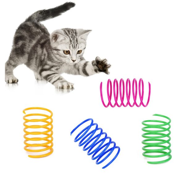 4PCS Funny Pet Toys Cat Spring Toy Creative Cat Interactive Toy Pet Play Toys For Cats Kitten Pet Supplies