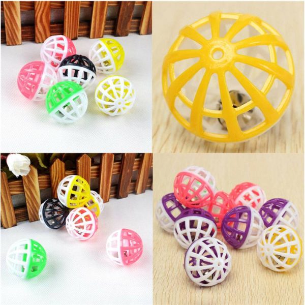 10Pcs Plastic Cat Kitten Pet Play Balls With Jingle Bell Pounce Rattle Toy Plush Cat Toy Set Cat Toys Interactive Mimi Pet - Image 4