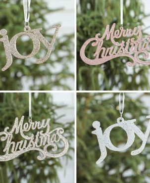 GLITTER MERRY CHRISTMAS SIGN Decoration Door Hanging Xmas Home Decor Bunting UK