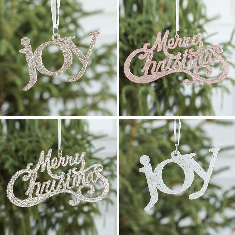 GLITTER MERRY CHRISTMAS SIGN Decoration Door Hanging Xmas Home Decor Bunting UK