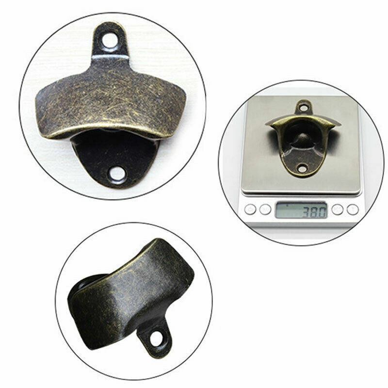 Kitchen Beer Bottle Opener Rustic Cast Iron Wall Mounted Open Tool Vintage Style - Image 5