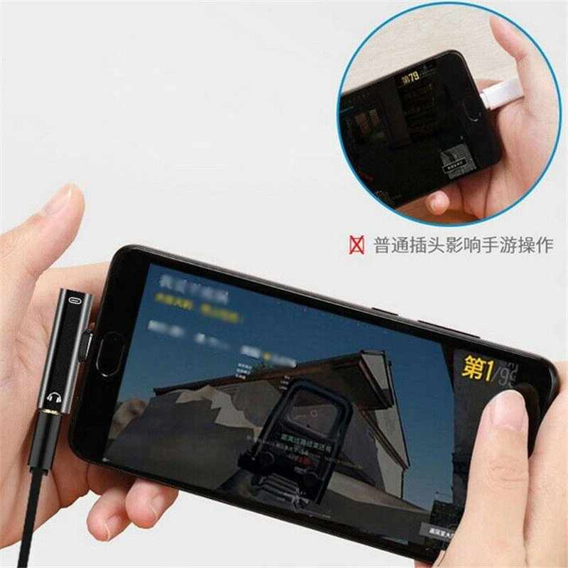 2 in1 Dual USB-C Type C Splitter Adapter to Headphone and Charger For Android - 图片 16