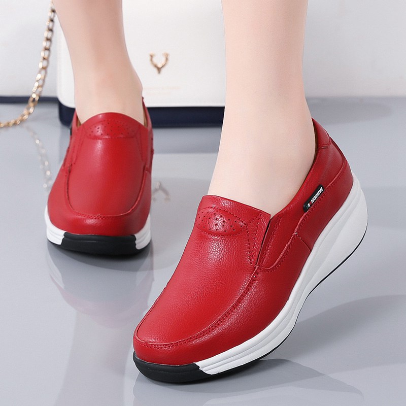 Cross-Border Platform Shoes for Women 2024 Spring and Summer New Slip-on Low-Cut Loafers Rocking Shoes Versatile Single-Layer Shoes Women - 图片 16
