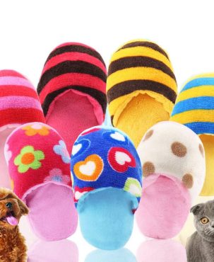 Plush Flip Flop Pet Dog Chew Toys For Small Dogs Chihuahua Pug Puppy Squeaker Toys Squeaky Dogs Pets Supplies Honden Speelgoed