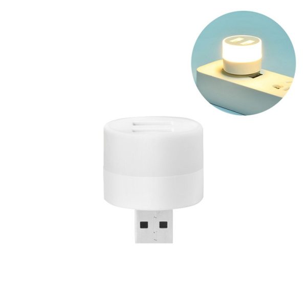 USB Plug Lamp Computer Mobile Power Charging USB Small Book Lamps LED Eye Protection Reading Light Small Round Light Night Light - Image 5