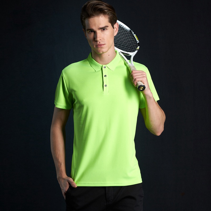 Short-Sleeved T-shirt Polo Solid Color Sports Quick-Drying Half Sleeve Polo Shirt Men's Clothing Factory Wholesale Advertising Shirt Printed Logo - Image 5