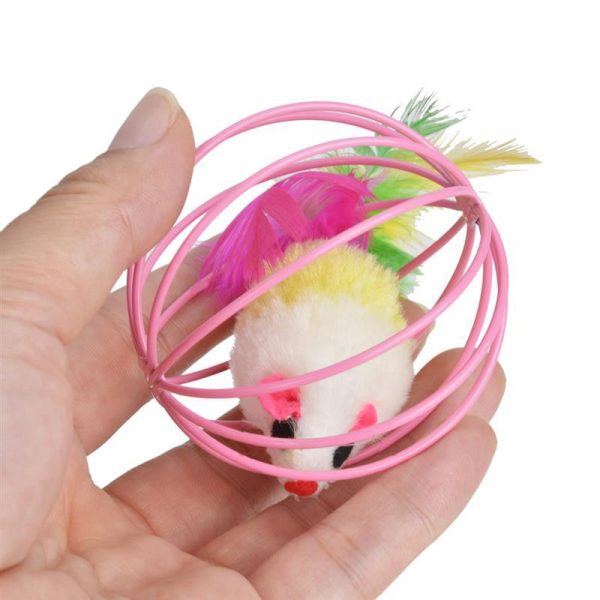 1pc Cat Toy Stick Feather Wand With Bell Mouse Cage Toys Plastic Artificial Colorful Cat Teaser Toy Pet Supplies Random Color - Image 5