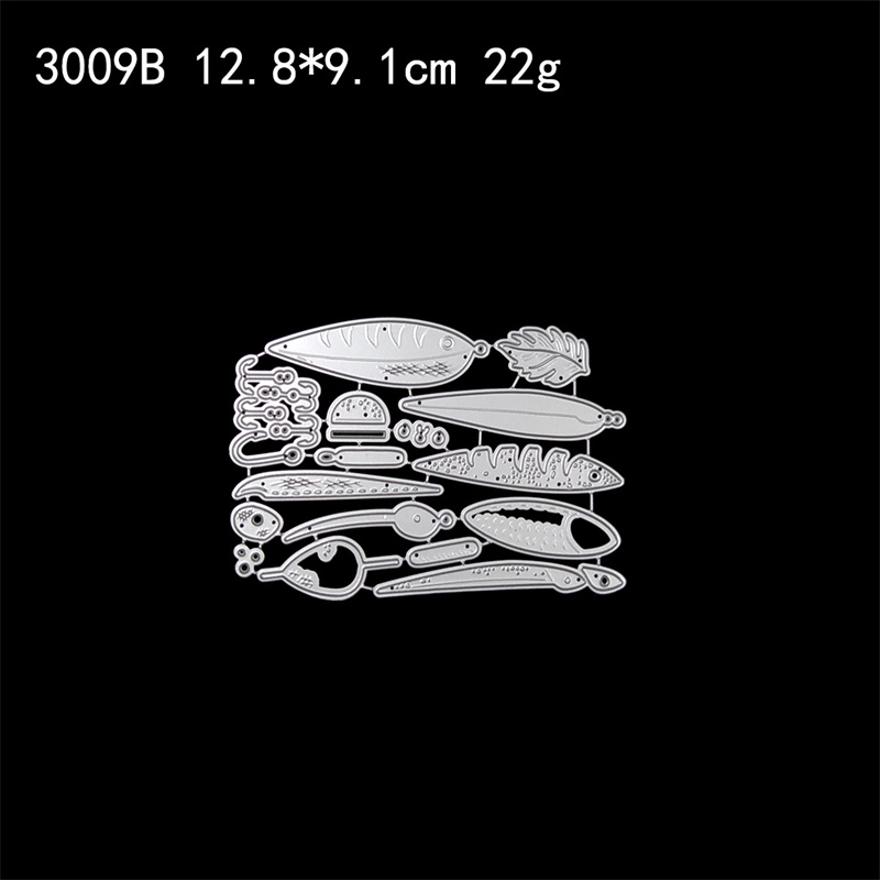 Fishing Rod Diy Knife Mold Cutting Dies Scrapbook Etching Journal Material Craft Diy Metal Die - 图片 6