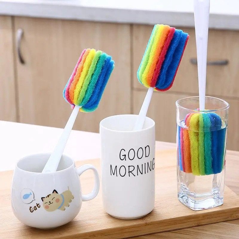 Kitchen Cleaning Tool Sponge Brush For Wineglass Bottle Coffee Tea Glass Cup - 图片 6