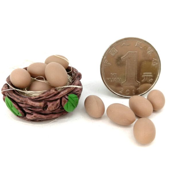 10pcs Mini Egg with Basket Kitchen Food 1/12 1/6 Dollhouse Miniature Accessories - Image 5