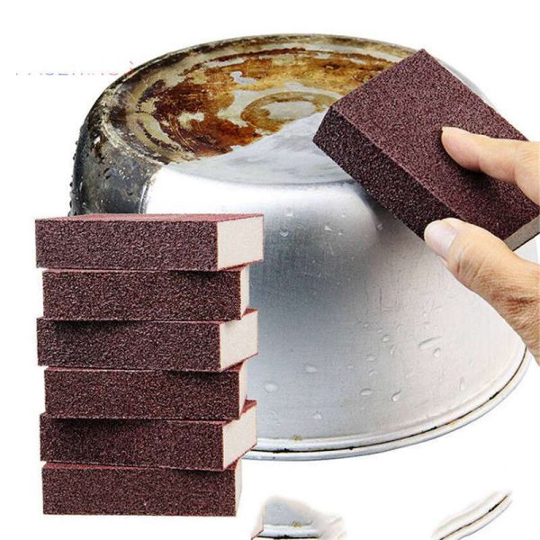 Magic Sponge Eraser Carborundum Removing Rust Cleaning Brush Descaling Clean Rub for Cooktop Pot Kitchen Sponge - Image 6