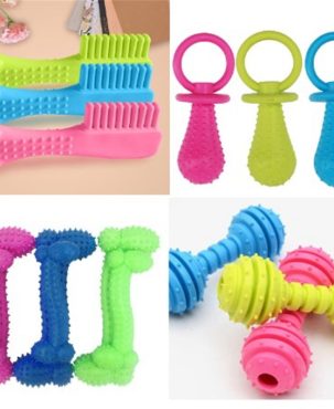 1PCS Pet Toys for Small Dogs Rubber Resistance To Bite Dog Toy Teeth Cleaning Chew Training Toys Pet Supplies Puppy Dogs Cats