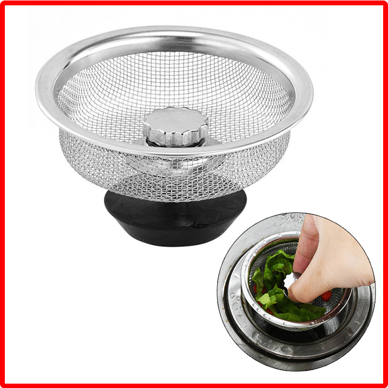Stainless Steel Kitchen Water Sink Filter Mesh Bathroom Drain Hair Catcher - 图片 19