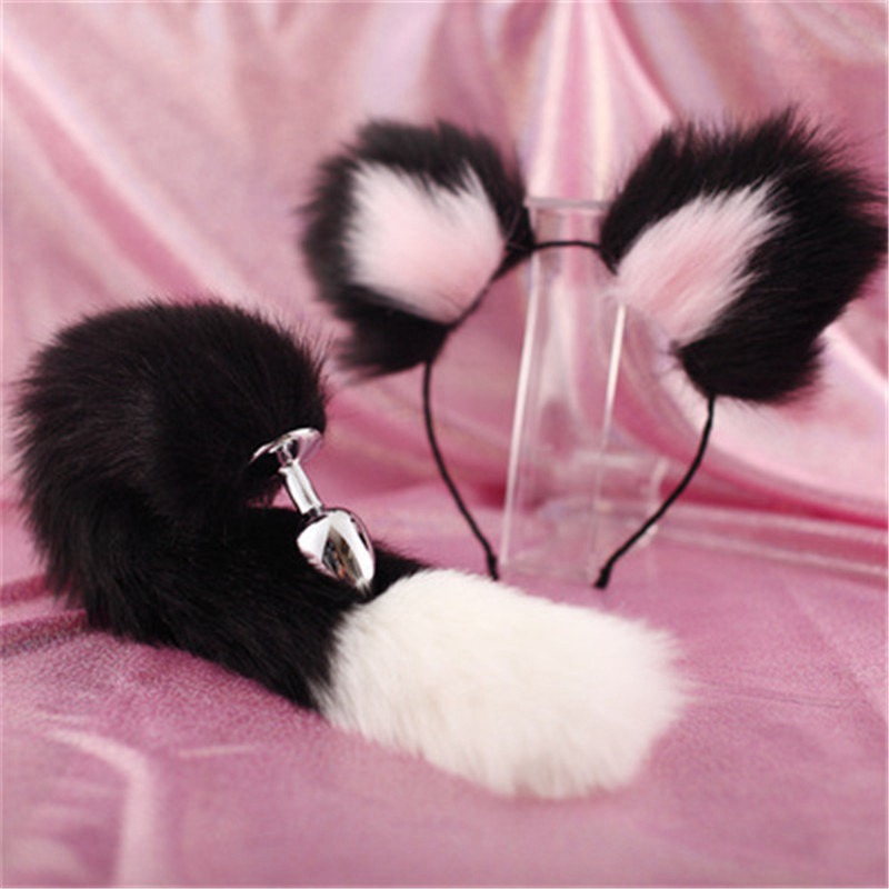 Cute ears Headbands with Fox / Rabbit Tail Metal Butt Anal Plug Erotic Cosplay Accessories Adult Sex Toys for Couples - Image 7