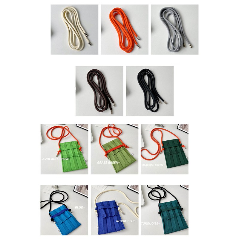 Fashion Knitting Small Crossbody Bags Women Organ Pleated Mini Shoulder Messenger Bag Ladies Foldable Long Straps Phone Purse - 图片 22