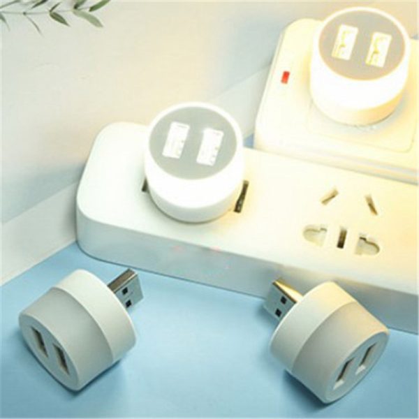 USB Plug Lamp Computer Mobile Power Charging USB Small Book Lamps LED Eye Protection Reading Light Small Round Light Night Light - Image 6