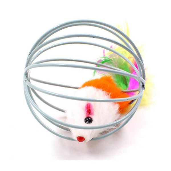1pc Cat Toy Stick Feather Wand With Bell Mouse Cage Toys Plastic Artificial Colorful Cat Teaser Toy Pet Supplies Random Color - Image 6