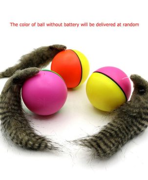 Electric Beaver Weasel Rolling Ball Pet Dog Cat Toy Kitten Chasing Toys Gift