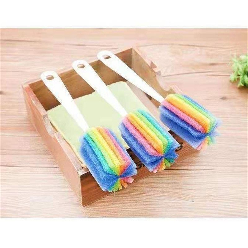 Kitchen Cleaning Tool Sponge Brush For Wineglass Bottle Coffee Tea Glass Cup