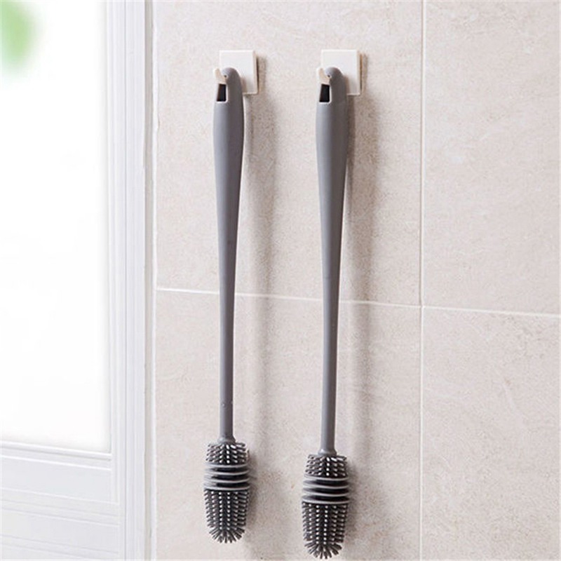 Silicone Bottle Brush Cup Scrubber Glass Cleaner Kitchen Cleaning Tool - 图片 10