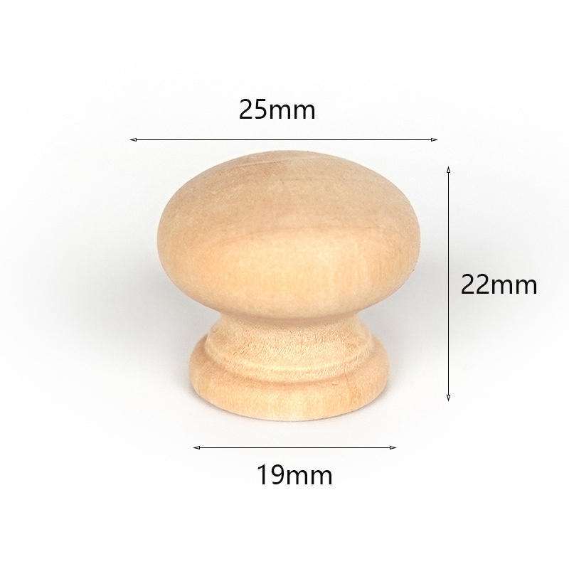 10pcs NAIERDI Handles 2.5X2CM Natural Wooden Cabinet Drawer Wardrobe Knobs Door Pull Kitchen Handle Furniture Hardware - 图片 7