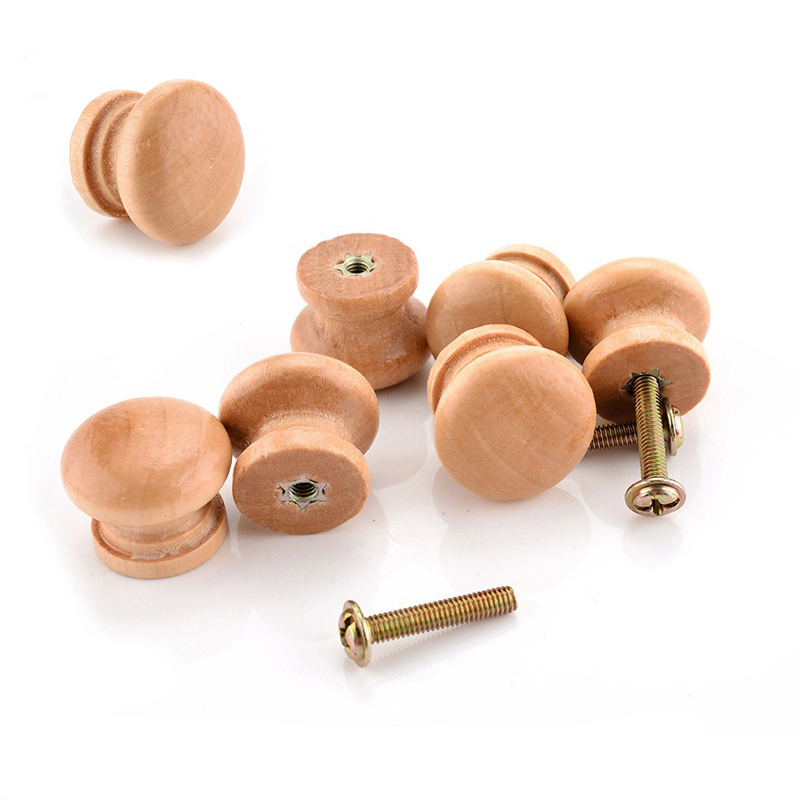 10pcs NAIERDI Handles 2.5X2CM Natural Wooden Cabinet Drawer Wardrobe Knobs Door Pull Kitchen Handle Furniture Hardware - 图片 11