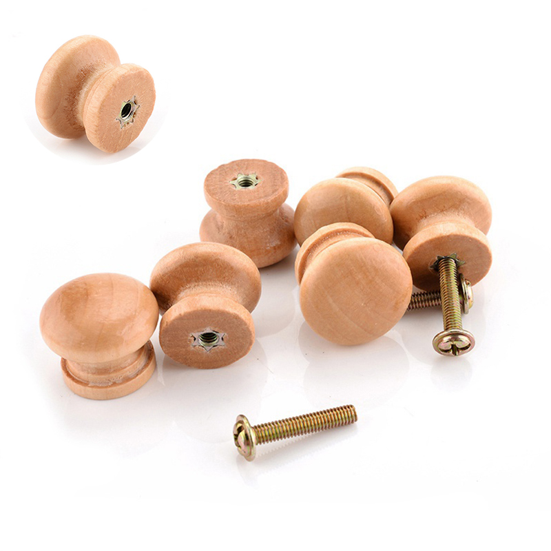 10pcs NAIERDI Handles 2.5X2CM Natural Wooden Cabinet Drawer Wardrobe Knobs Door Pull Kitchen Handle Furniture Hardware - 图片 9