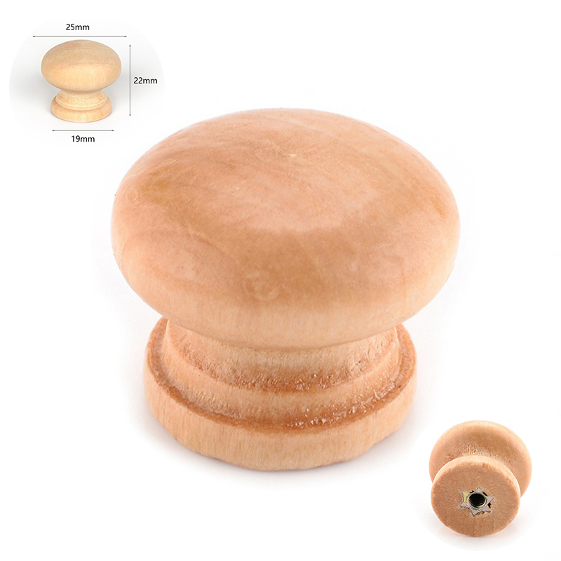 10pcs NAIERDI Handles 2.5X2CM Natural Wooden Cabinet Drawer Wardrobe Knobs Door Pull Kitchen Handle Furniture Hardware - 图片 10