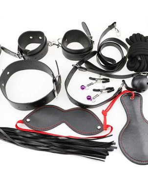 Adult Sex Toys For Couple Bondage Vibrator Set Restraint Whip Handcuff