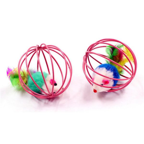 1pc Cat Toy Stick Feather Wand With Bell Mouse Cage Toys Plastic Artificial Colorful Cat Teaser Toy Pet Supplies Random Color - Image 7