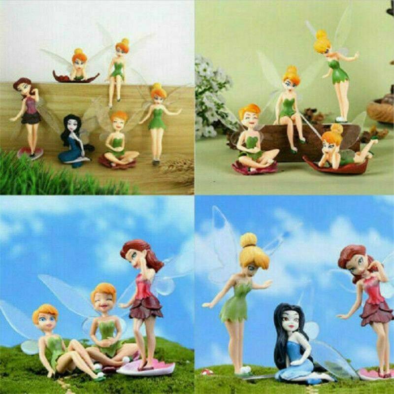 6Pcs Flower Pixie Fairy Gifts Miniature Decor Figurine Home Yard Ornament Garden - Image 11