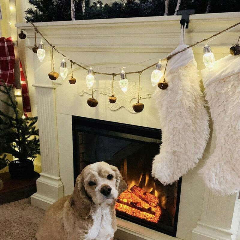 Battery Powered LED Snow Globe Bulb Fairy String Lights Party Xmas Tree Decor - Image 8