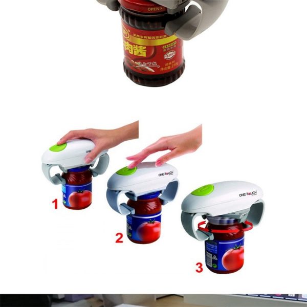 Automatic Tin Opener Canned Electric Bottle Opener Jar Opener Kitchen Gadge3CMD