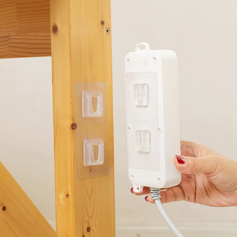 Double-Sided Adhesive Wall Hooks Hanger Strong Transparent Hooks Suction Cup Sucker Wall Storage Holder For Kitchen Bathroo - Image 8