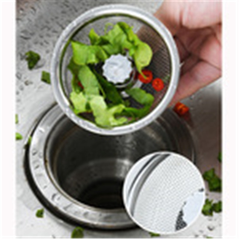 Stainless Steel Kitchen Water Sink Filter Mesh Bathroom Drain Hair Catcher - 图片 14