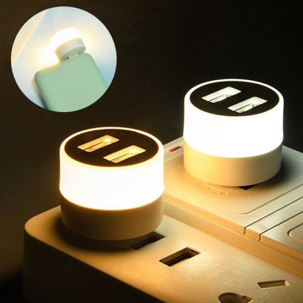 USB Plug Lamp Computer Mobile Power Charging USB Small Book Lamps LED Eye Protection Reading Light Small Round Light Night Light - Image 11