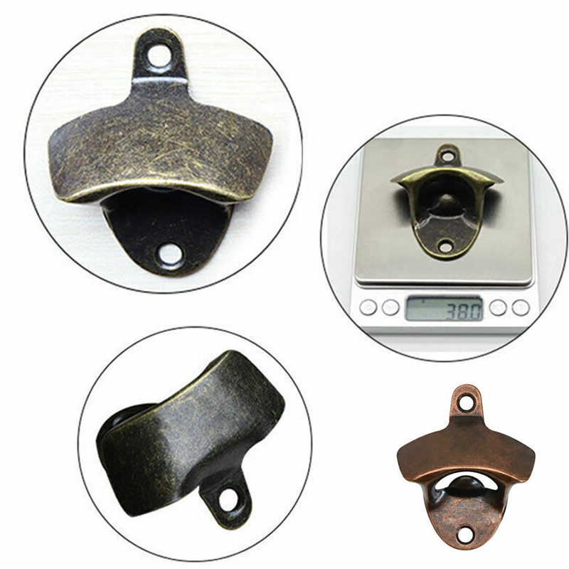 Kitchen Beer Bottle Opener Rustic Cast Iron Wall Mounted Open Tool Vintage Style - Image 11